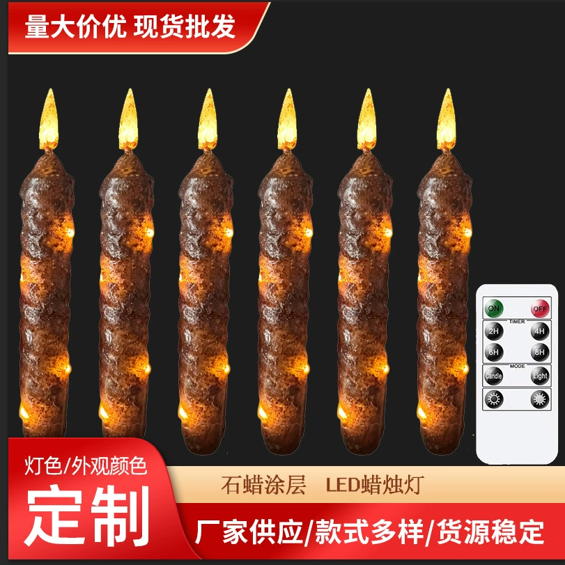 Светодиодная искусственная пуля, цифровая свеча, длинный столб, свадебный подсвечник, декоративные украшения, рождественская атмосфера, кольцевой свет