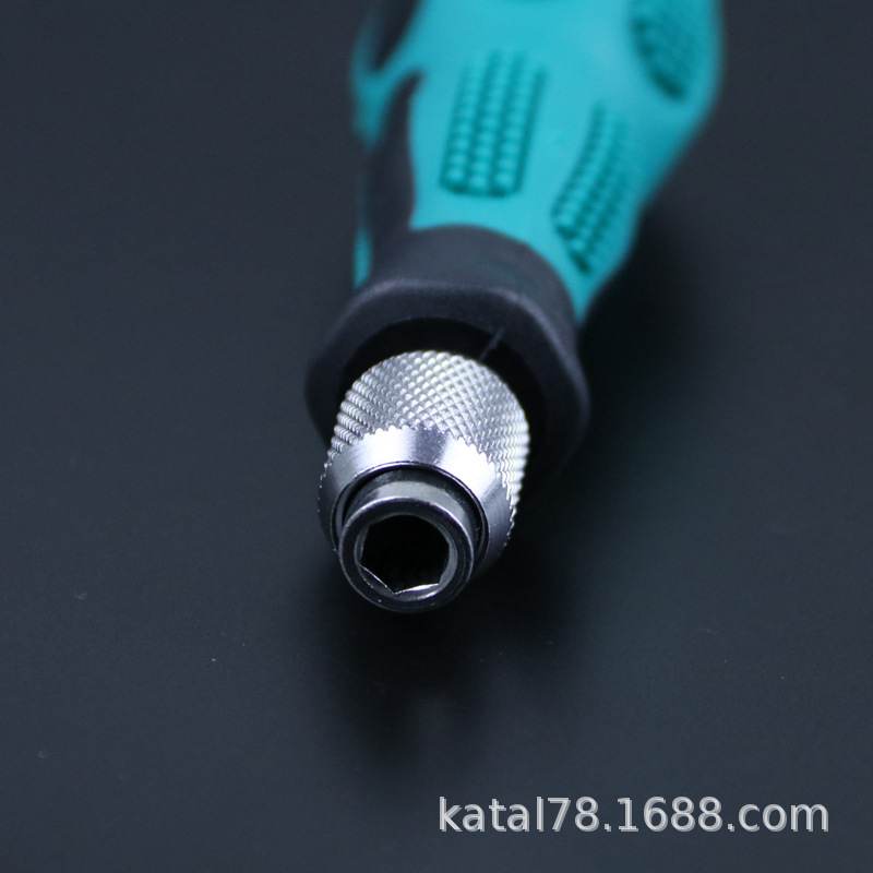 Mango de destornillador de autobloqueo 6.35mm cabeza de lote hexagonal intercambiable rápida y desmontable mango de destornillador encapsulado pegamento empuñadura de masaje