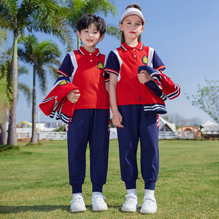 School Uniform Three-Piece Set, Spring and Autumn Clothing, First Grade Class Uniform, Primary School Student Sports Meeting, Kindergarten Uniform, New Sports Suit