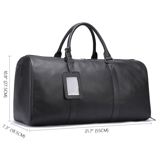 Travel bag genuine leather men's short-distance travel bag large capacity moving luggage bag business trip portable luggage bag for men