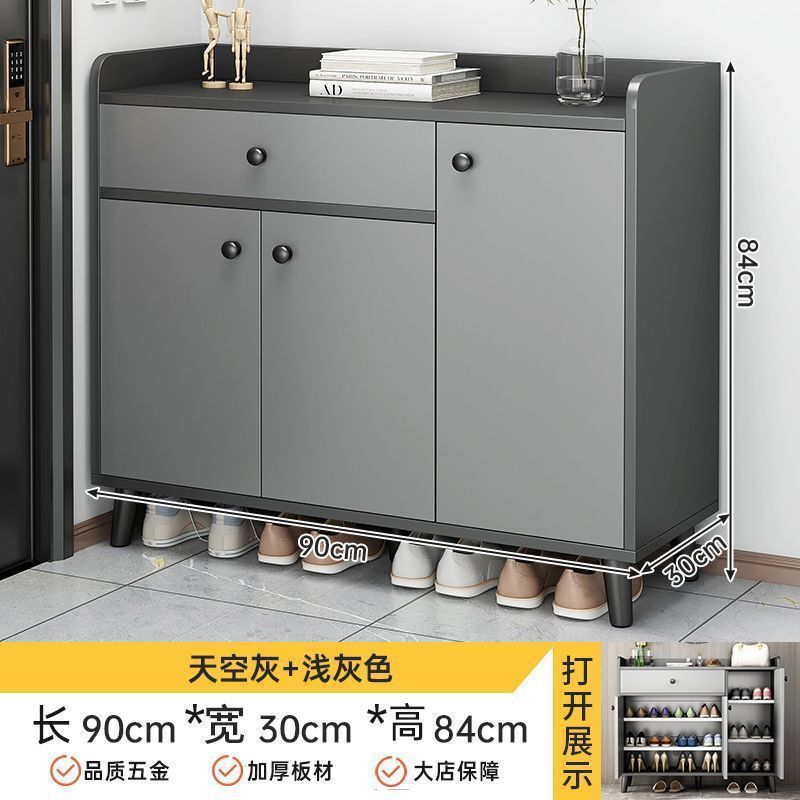 鞋柜家用门口室内新款2025爆款入户储物柜靠墙玄关柜一体收纳鞋架|undefined