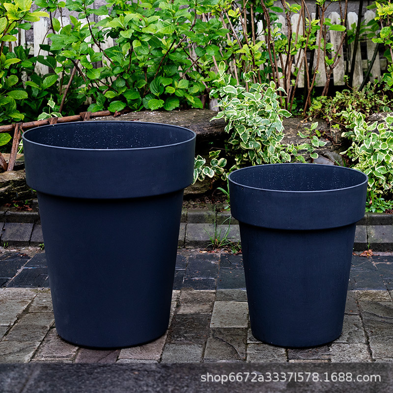 環球の新型の霍倫シリーズの植木鉢のプラスチックの樹脂は厚い栽培鉢の月季のたらいの国際たらいのガロンのたらいを植えます。|undefined