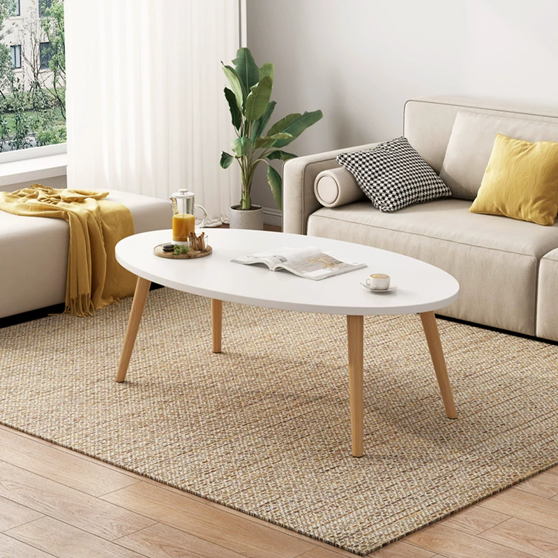Журнальный столик Гостиная Бытовая Маленькая квартира Скандинавский простой современный стиль ins Простые ножки из массива дерева Маленький стол Диван Приставной столик