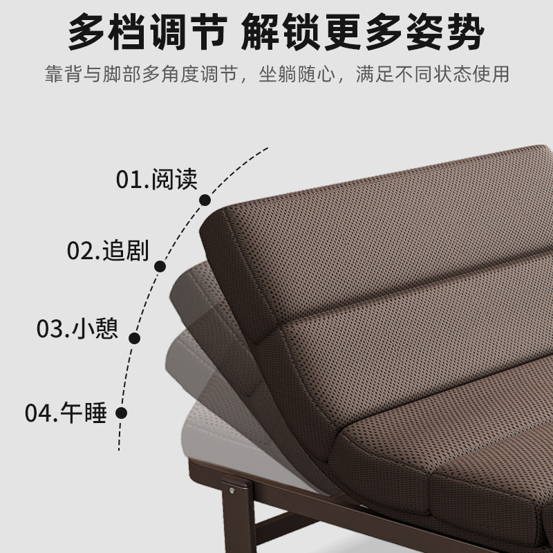 Sábanas plegables multifuncional sofá cama de siesta de oficina sillón de almuerzo acompañante cama doble cama de marcha portátil
