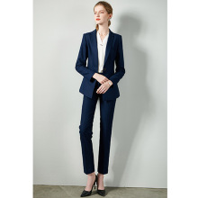 藏青色时尚一粒扣OL西装职业套装女新款商务正装气质女神范工作服
