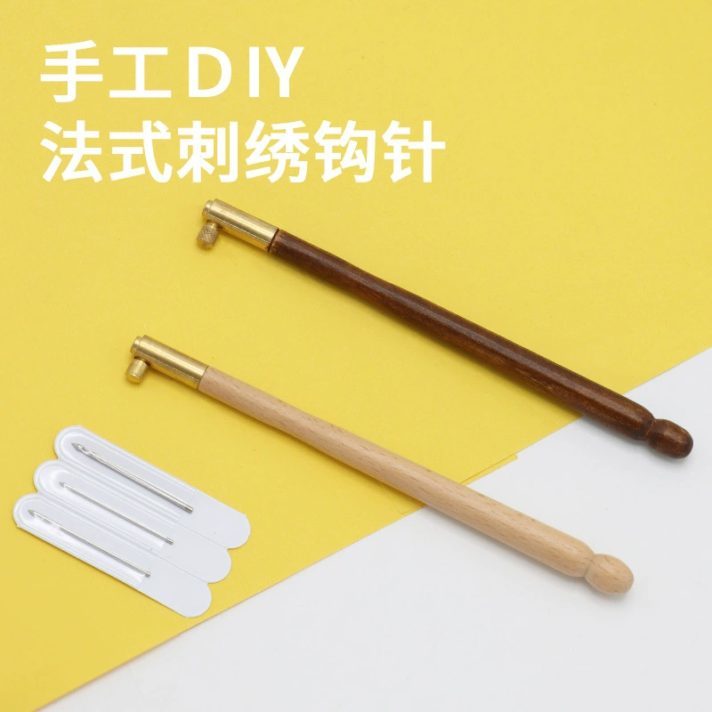 Французский Стиль Анти-вышивка ручка из бука вязание крючком вышивка бисером игла назад вышивка бисером блестками костюм вышивка металлом вязание крючком