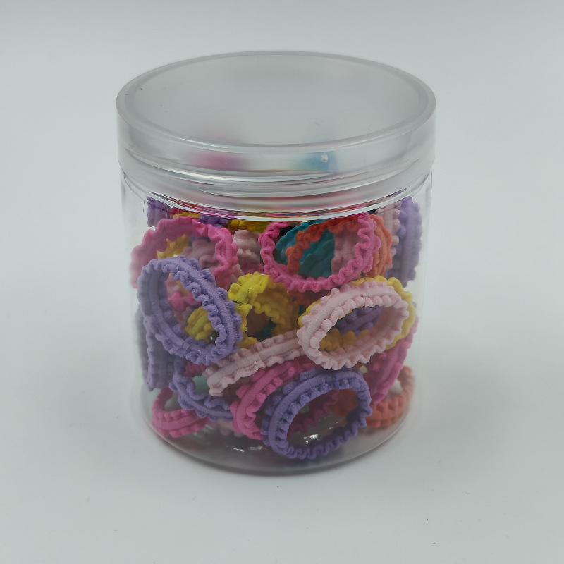 Fábrica directa enlatada de alta elasticidad no daña cabello de cabello de chicas anillo de toalla simple banda de goma cabello de cabello anillo de cabello de bebé