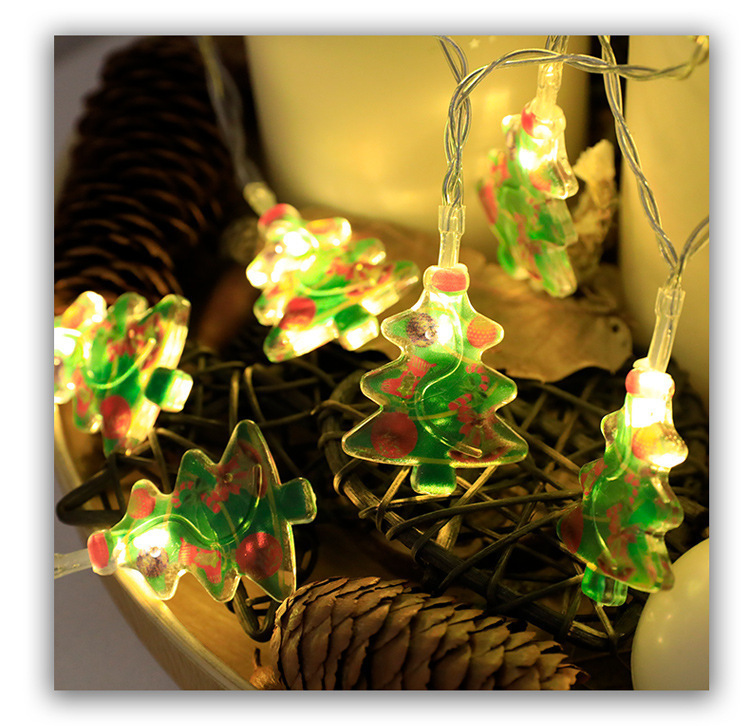 圣诞节灯串LED新款圣诞老人串灯电池盒USB雪人企鹅造型装饰彩灯详情6