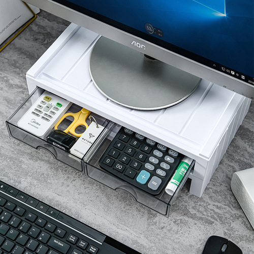 Monitor elevated office desktop computer base bracket desktop keyboard storage padded storage shelf