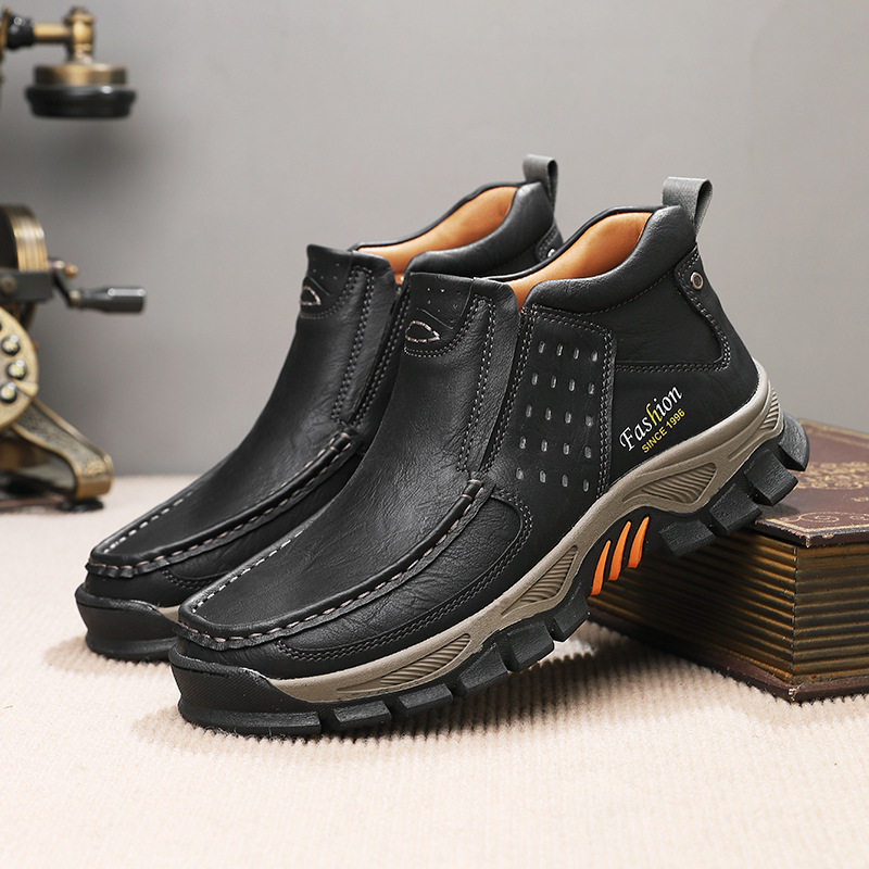 Giày bốt Martin nam cỡ lớn đế mềm thoải mái, bốt cổ thấp casual — 8778 màu đen, 8778 nâu sẫm