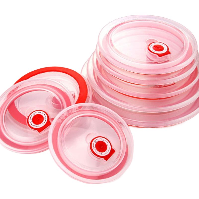 Bowl Household Fresh-Keeping Refrigerator Round Lid Sealing Lid Tpe Plastic Microwave Bowl Heating Ceramic Lid Lid Insulation