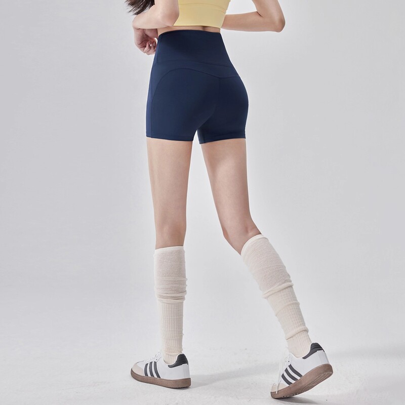 High-Waisted Yoga Shorts for Women, Seamless Butt-Lifting Yoga Pants, Tight-Fitting Quick-Dry Shorts for Running and Cycling