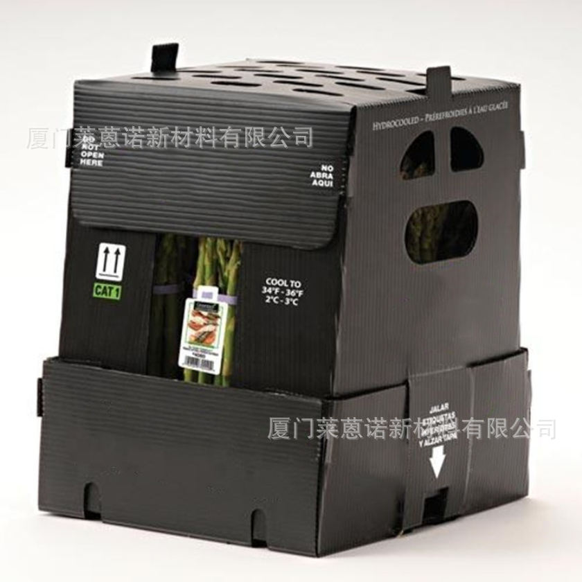 Caja de frutas y verduras de placa hueca pp personalizada plegable impermeable frutas y verduras frescas de transporte de cadena de frío Caja de plástico de calcio image 32