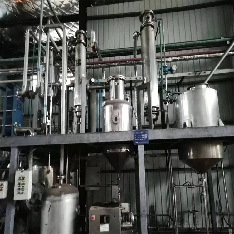 传热设备 二手双效100升浓缩浆膜蒸发器 脱盐蒸发器