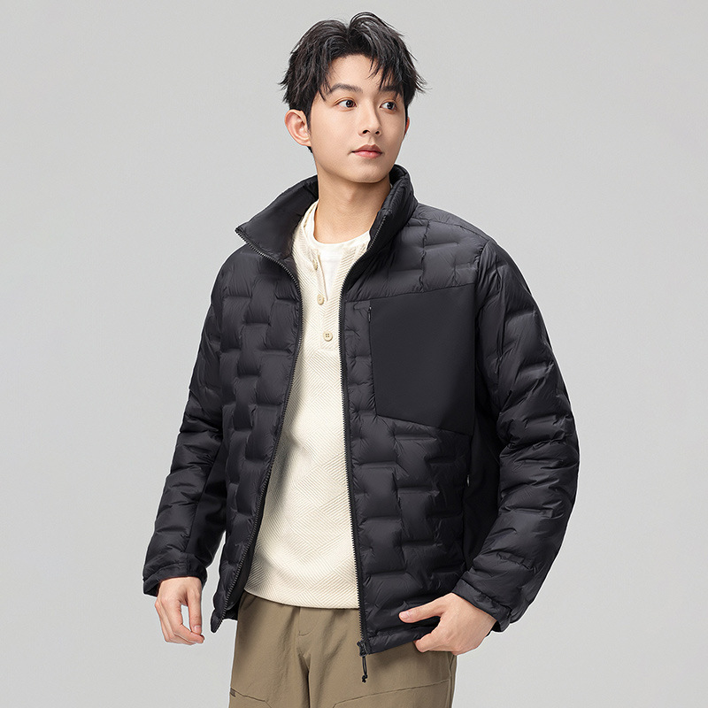 Lightweight Men's Stand-Up Collar down Jacket 2025 Winter New Style 90 White Duck down Sports Lightweight Warm Casual Jacket for Women