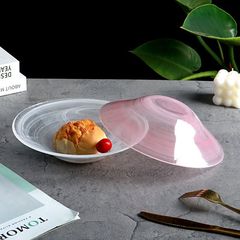高級フロストプレート、オリジナル洋食プレート、クリエイティブクラウドガラステーブルプレート、クラウドプレート、ドライフルーツサラダフルーツプレート