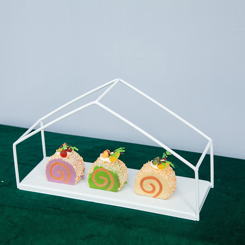 Tabla de postres decorativa estante de exhibición de postres pastel bandeja de comida fría mesa de té estante de pastel rack de té de la tarde