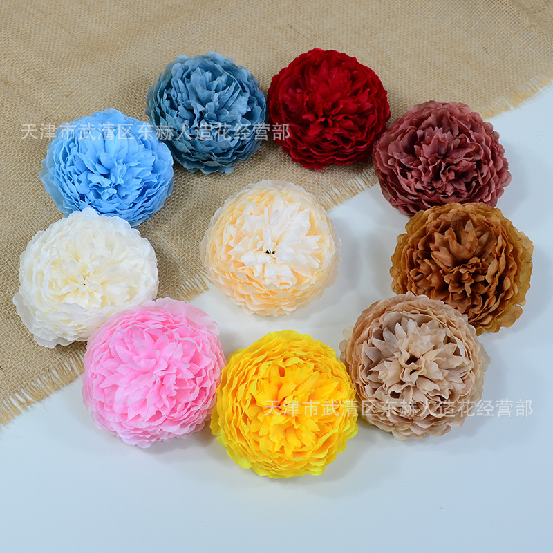 千層牡丹の花の直径12cm牡丹の絹布の造花の結婚祝いの花の壁のアーチの撮影の道具diyをシミュレーションします。|undefined