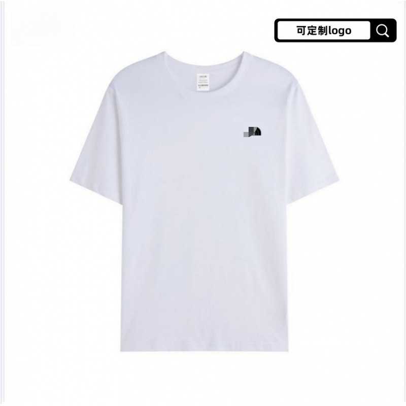 The North Face Pure Cotton T-Shirt for Men and Women, Summer Printed Half-Sleeve Loose Casual Style, Dropshipping 2025 Summer Pure Cotton T-Shirt