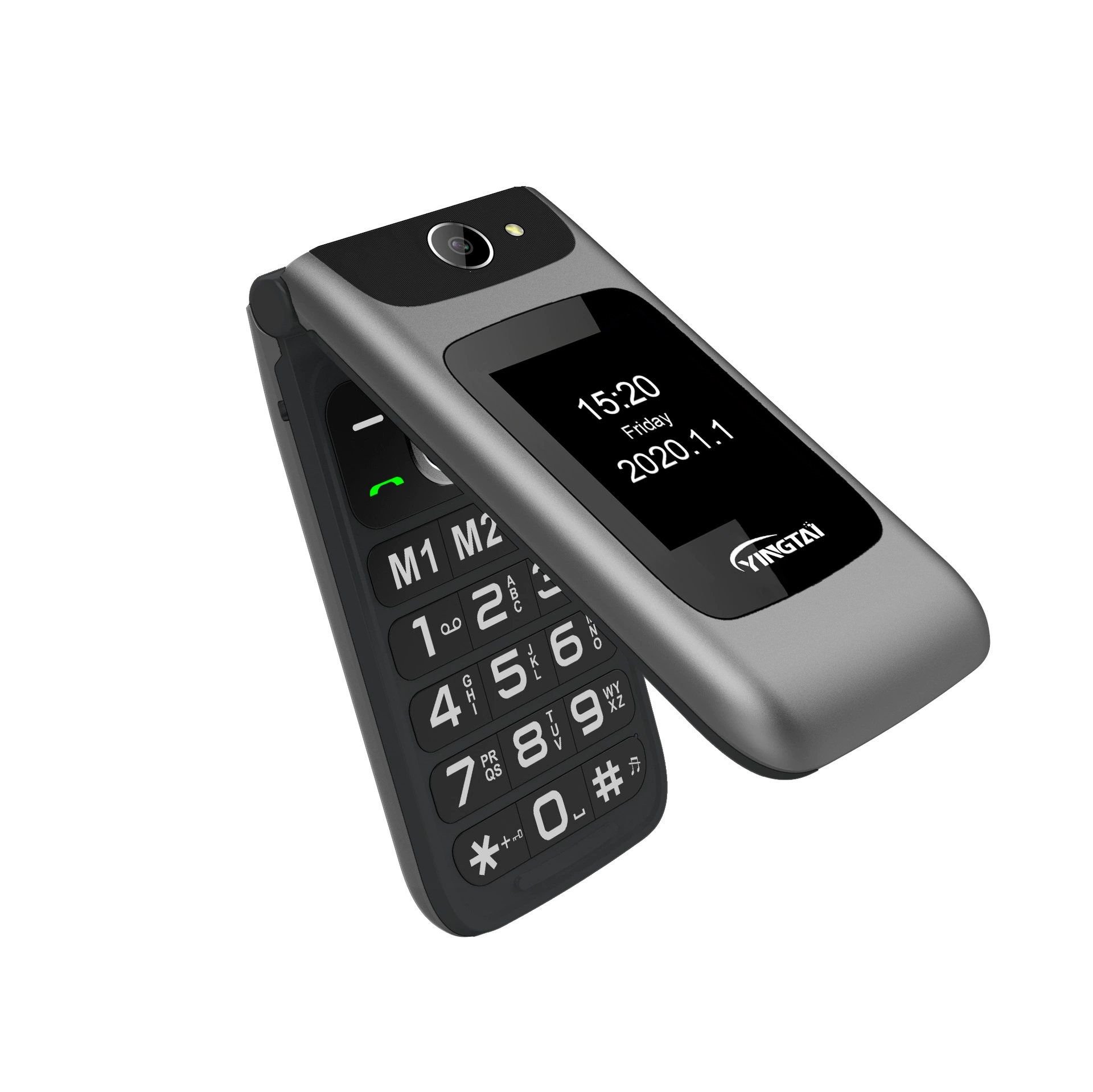 Классичный складной мобильник для пожилых, 1,77 дюйма, 2G, G4, 4G