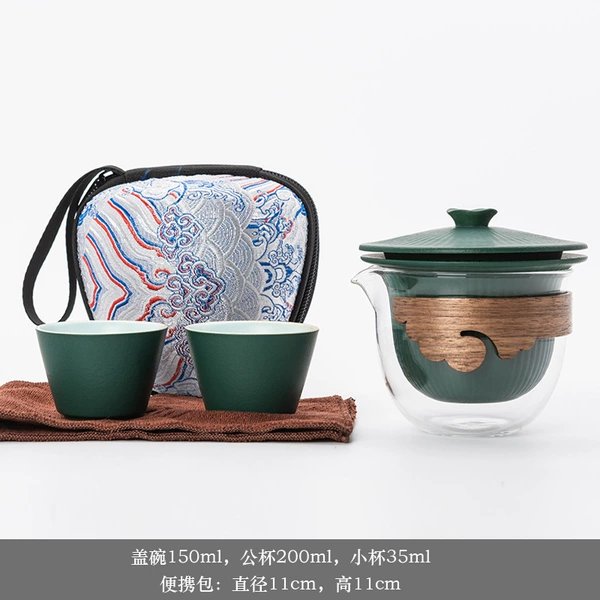 The new trend of one pot and two cups - dark green