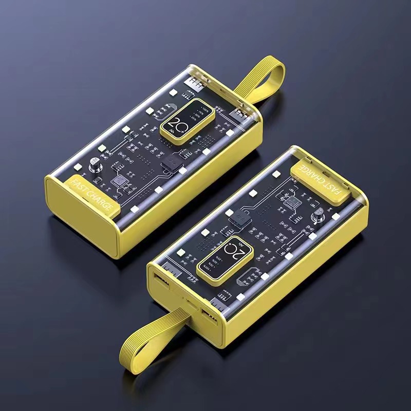 20000 mAh al aire libre de gran capacidad de carga rápida fuente de alimentación móvil mecha correa de viento digital fábrica de tesoro de carga