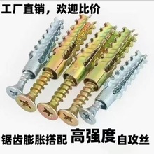 铁锯齿壁虎膨胀螺丝金属膨胀管钉防松水泥墙轻质砖膨胀管钉圣诞树