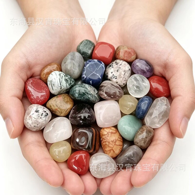 Natural Crystal Polished Tumbled Stones, Children's Gemstones, Aquarium Flower Pot Landscaping Stones, Home Decor Items, Demagnetizing Stones