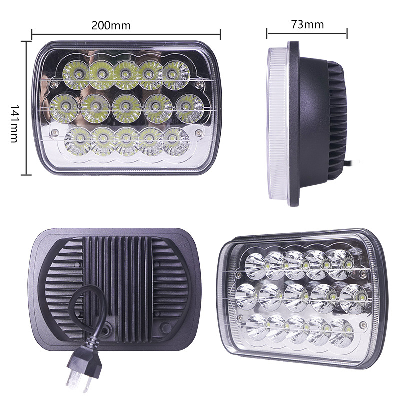 Fucher cuadrado de 6 pulgadas Carcasa de luz de camión Carcasa de luz de motocicleta Carcasa de luz de trabajo de automóvil Accesorios de carcasa de luz de automóvil