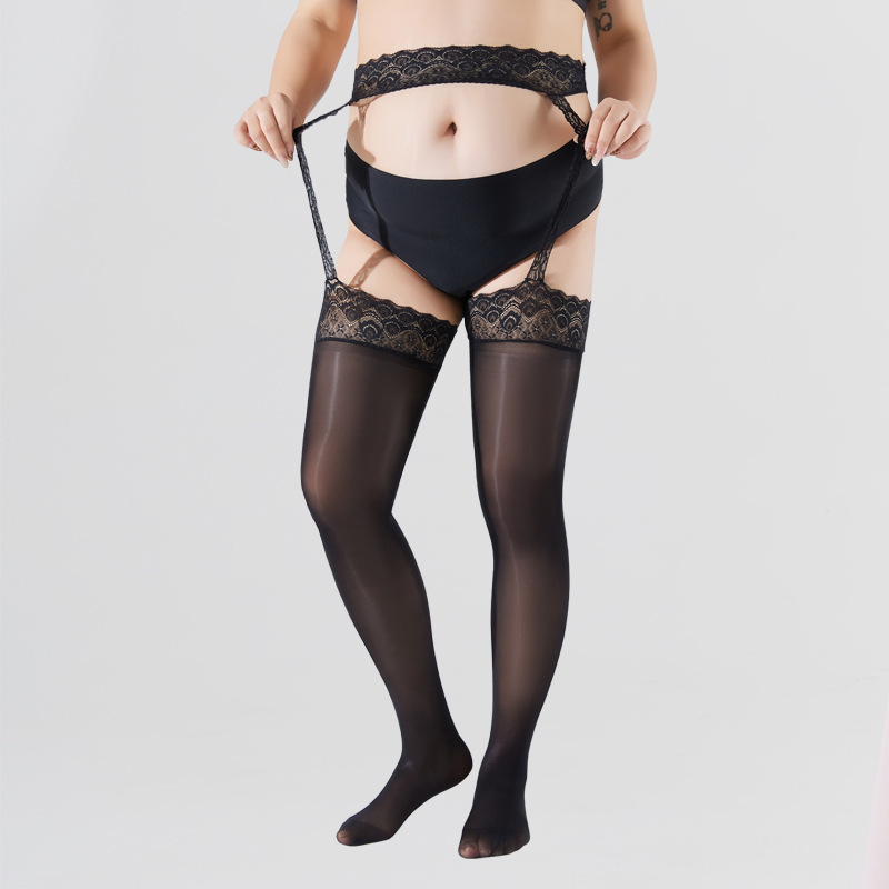 plus size fat mm200 kg horse oil stockings summer thin black silk oil bright smooth water light suspenders women's anti-hook silk plus size fat mm200 kg horse oil stockings summer thin black silk oil bright smooth water light suspenders women's anti-hook silk