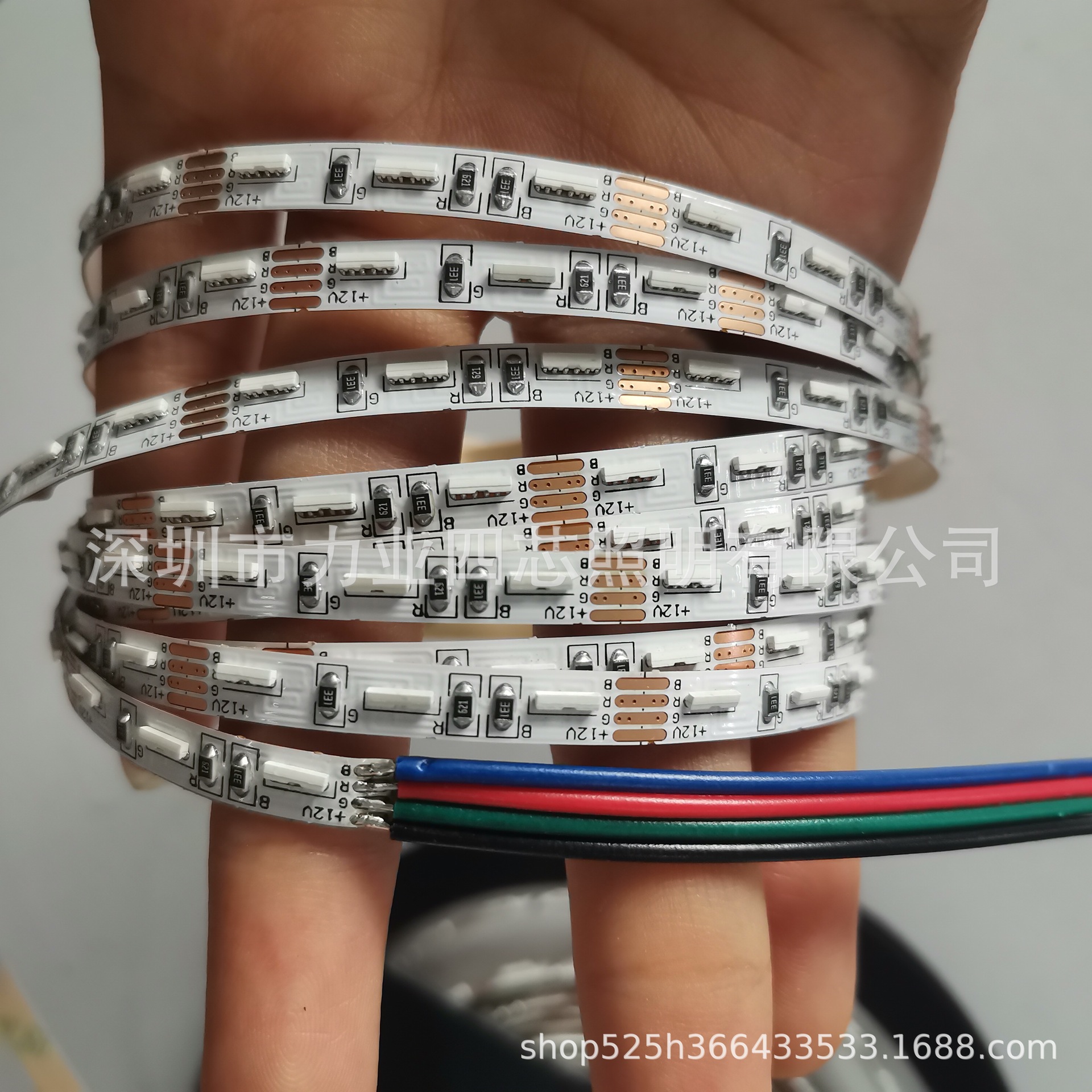 源厂侧发光RGB灯带5mm 90灯每米12V 侧面发光七彩LED灯条车灯用-阿里巴巴