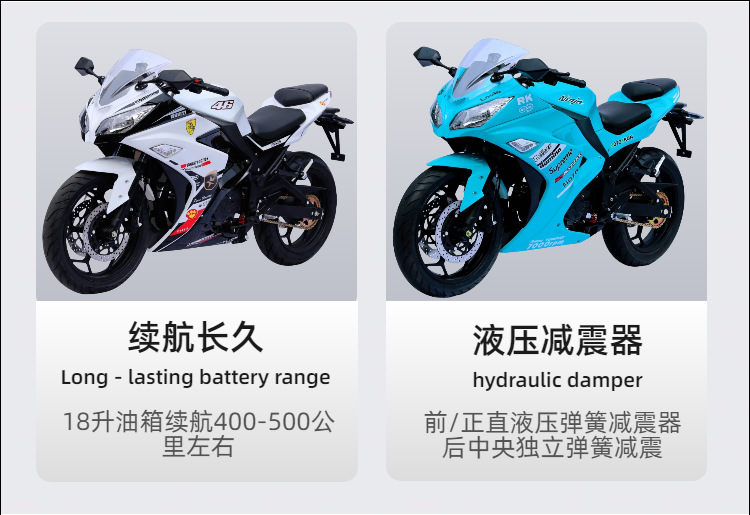 Customized Small Ninja Motorcycle Sports Car, Dual-Cylinder Water-Cooled 400Cc, National Iv Standard, Efi, Street Legal Motorcycle