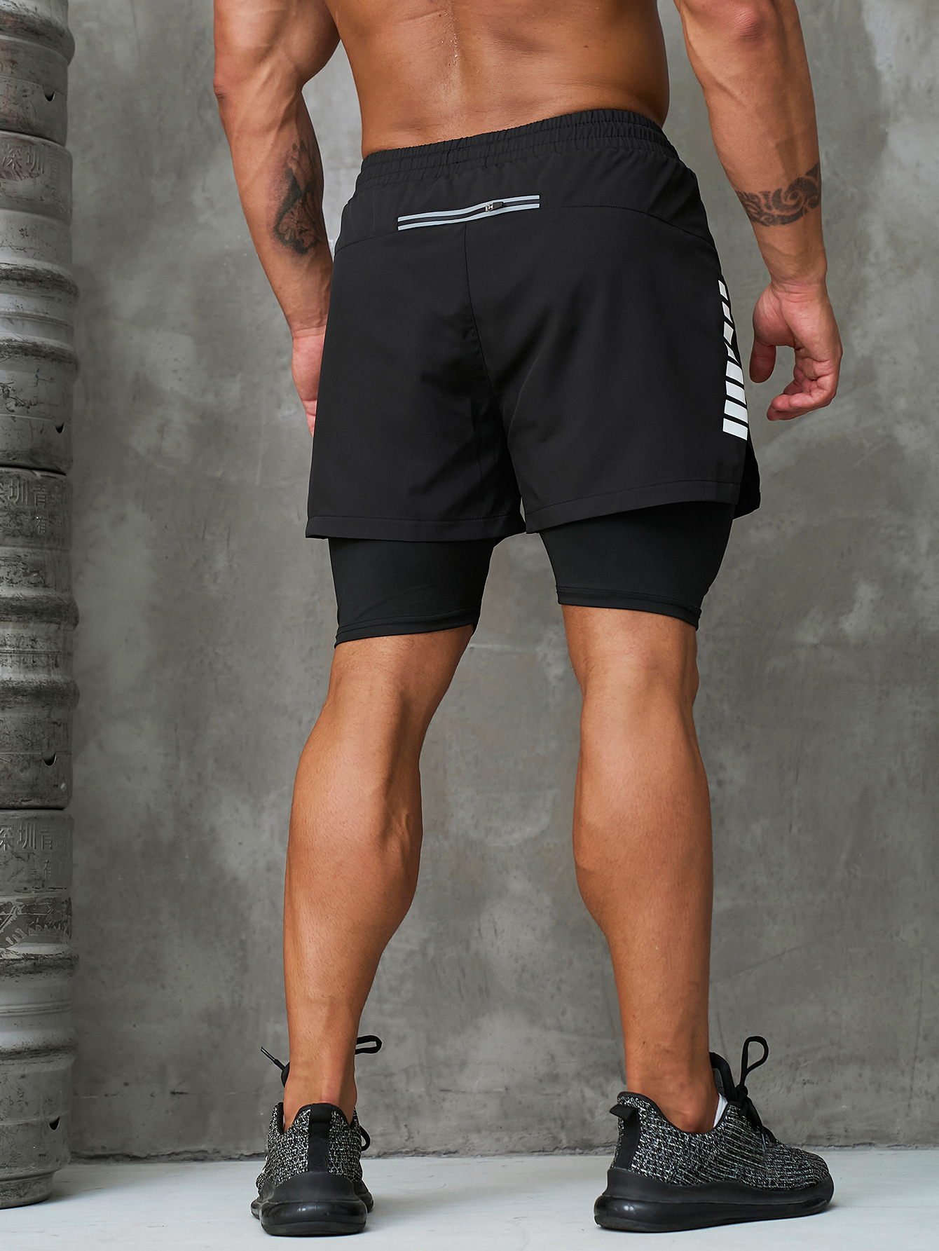 Men's Clothing Athletic Pants Casual Outdoor Breathable Multi Pocket Double Layer Shorts Muscular Design_viptrois.com