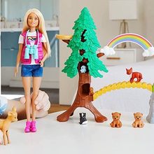芭*比娃娃之森林向導套裝禮盒女孩過家家玩具禮物彩虹橋樹屋GTN60