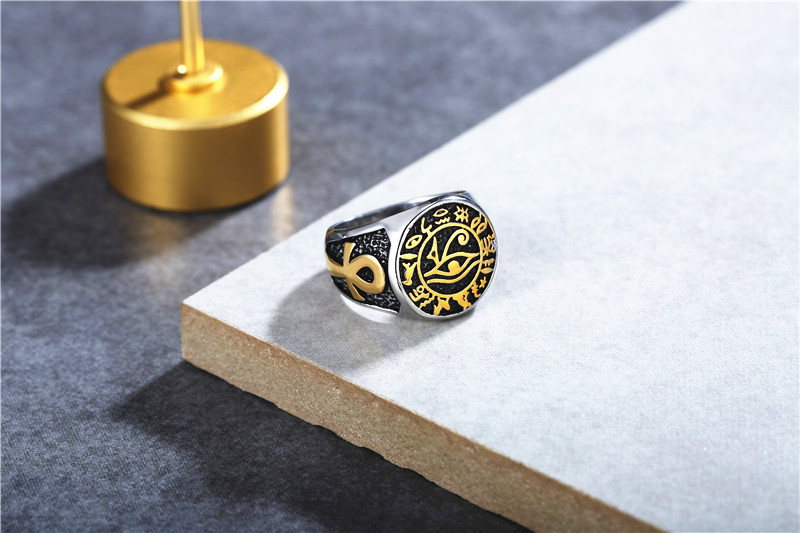 1 Piece Quantity Daily, Party Occasion Retro Devil's Eye Titanium Steel Unisex Rings