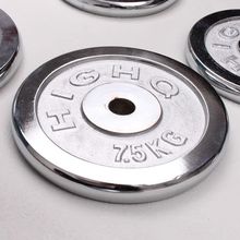 纯铁电镀杠铃片男士健身哑铃片环保哑铃杠铃铸铁可调节家用加重