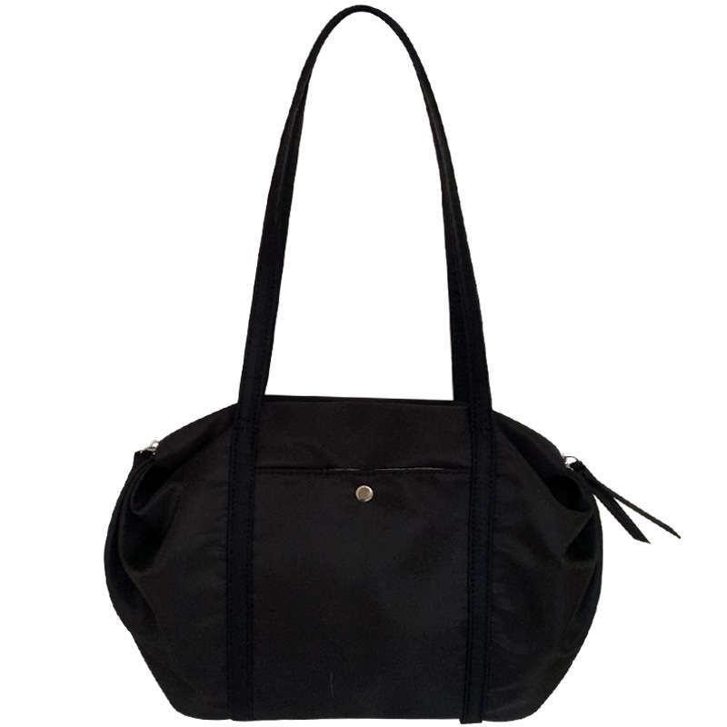 DIY Pleated Dumpling Bag Lightweight Nylon Ballet Yoga Bag Work Travel Tote Korean Style Large Capacity Shoulder Bag - Thumbnail 5