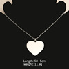 Sophisticated pendant stainless steel heart-shaped heart shaped, necklace, accessory, 33mm, mirror effect