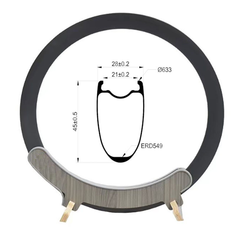 Road Bicycle Carbon Fiber Rim 700C Vacuum Opening Compatible Disc Brake Carbon Fiber Rim