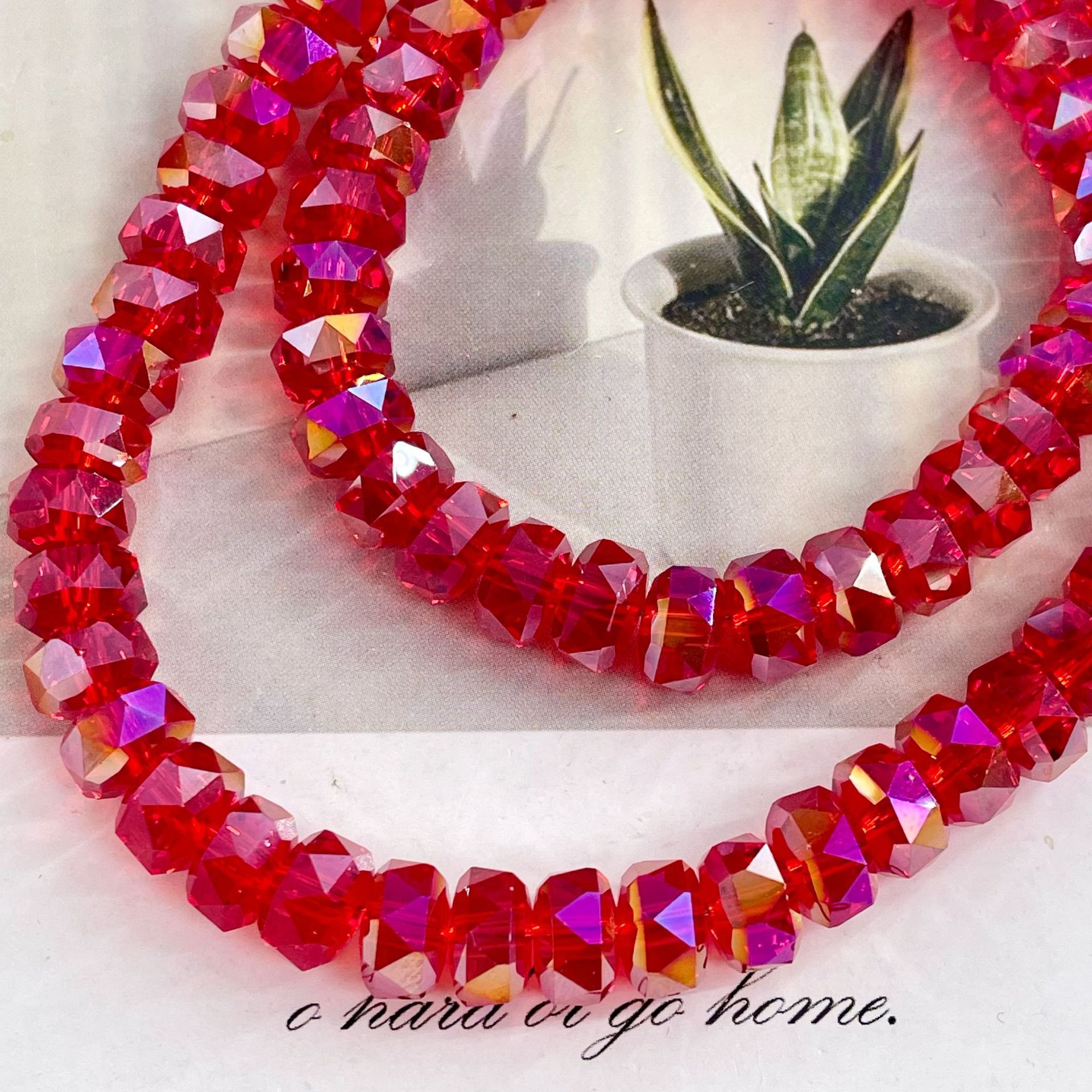 8mm Rainbow Wheel Jingjing Diy Jewelry Este embrión Vidrio Cristal Jewelry Pulsera Collar Moda Jewelry Accesorios dispersos