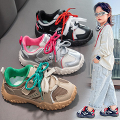 男女童运动秋款儿童鞋子2025秋季女童运动鞋舒适透气系带老爹鞋