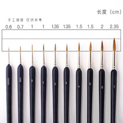 单支套装狼毫水粉笔 圆头丙烯绘画水彩笔油画笔 颜料笔排笔批发