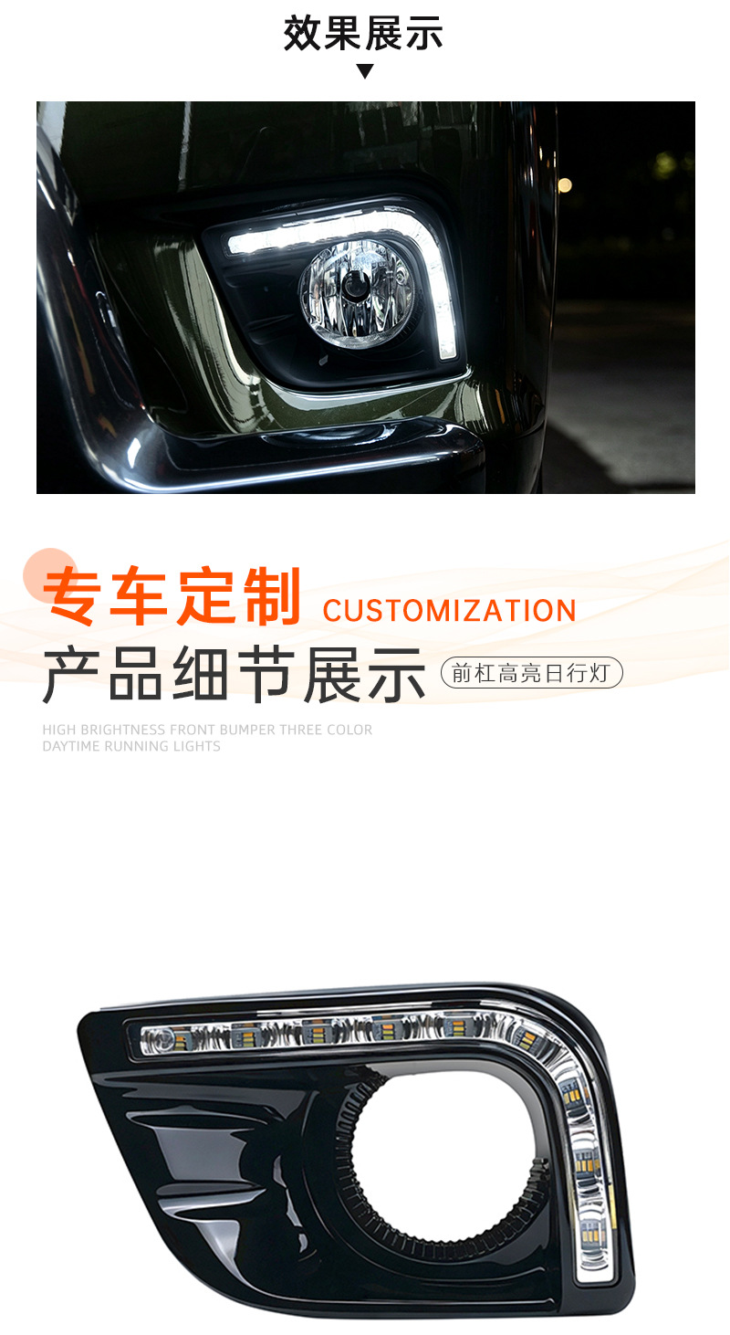 Suitable for 10-13 Prado daytime running lights and fog lights