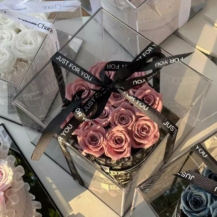 Rosa Preservada, Estilo Fragancia Pequeña, Ramo en Forma de Abrazo, Regalo Creativo para el Día de San Valentín, Adorno de Flores Preservadas de Alta Gama