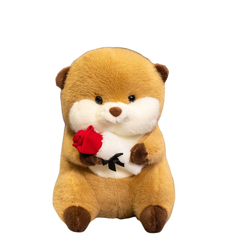 Caricatura de flores rosadas muñecas de peluche muñecas de agua pequeñas muñecas de agua para niñas muñecas de paño tranquilizadoras regalos de San Valentín