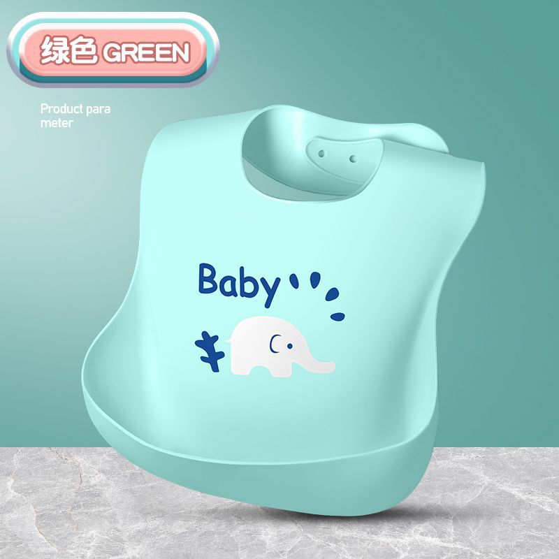 【녹색】꼬마 코끼리 턱받이