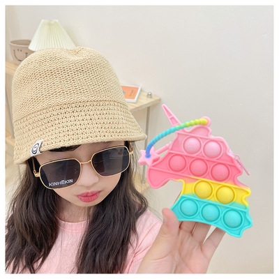 children Sweet fruit silica gel pinkycolor Mini Headphone Bag Small bag Cartoon modelling zipper Hand Storage bag