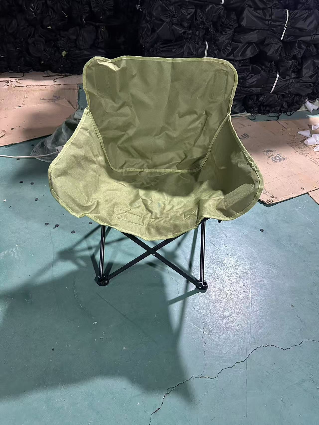 Silla plegable para acampar se puede sentar y reclinar silla de almuerzo con piernas de cuatro velocidades pescar silla de luna para acampar portátil al aire libre