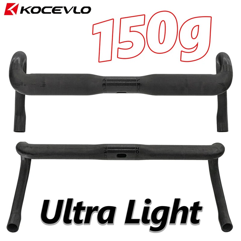 Kocevlo Sl150G Ultra-Light T800 Carbon Fiber Handlebar Supports Internal Cable Routing for Road Bikes, Ultra-Light Bent Handlebar