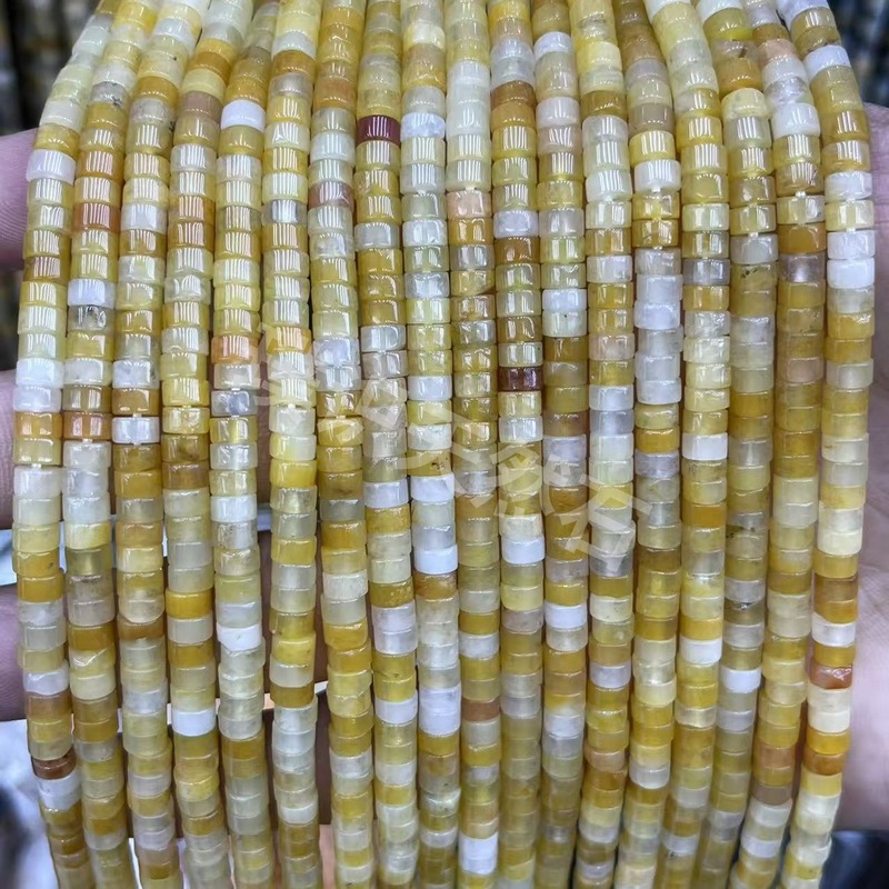 2*4mm天然石管珠隔片散珠玉髓青金水晶圆柱隔珠diy饰品配件批发|undefined